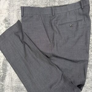 J.Ferrar Slim Fit Dress Pants Mens 38x32 Charcoal Gray Textured Trousers